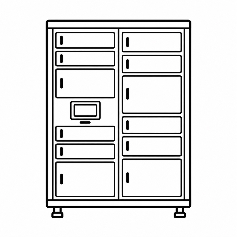 Smart Parcel Locker Cabinet Compartment Layout