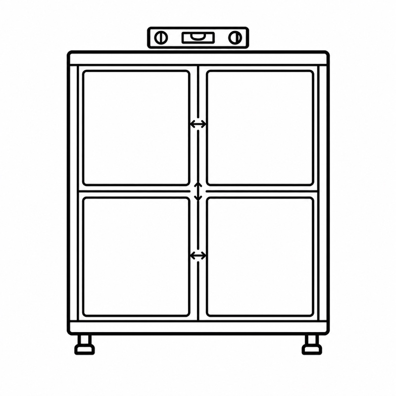 Smart Parcel Locker Cabinet Door Alignment