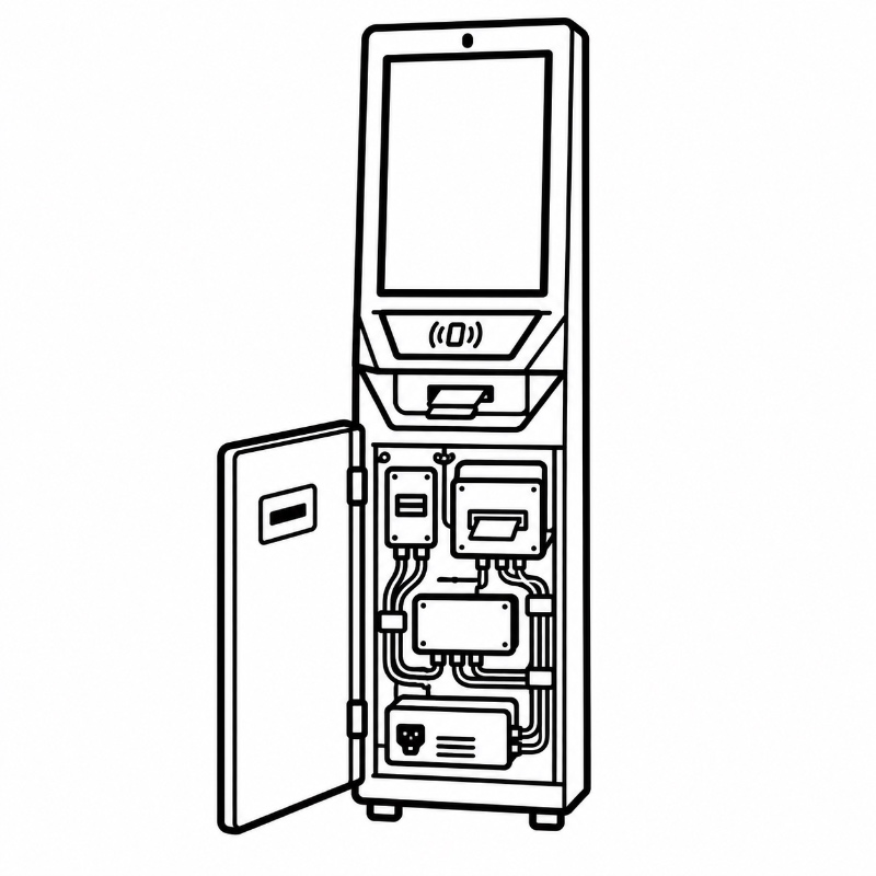Metal Self Service Kiosk Enclosure Access & Exterior Design