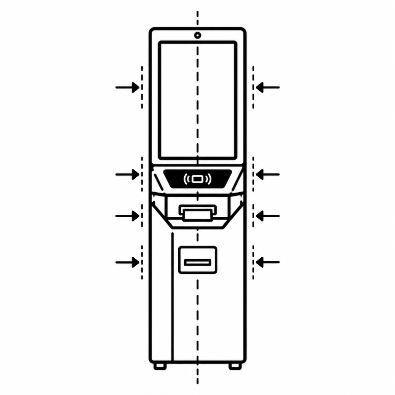 Self Service Kiosk Enclosure Interface Alignment