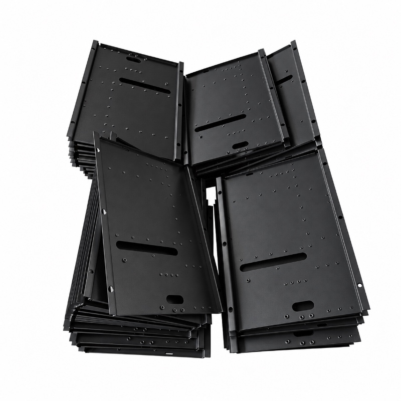 black sheet metal covers