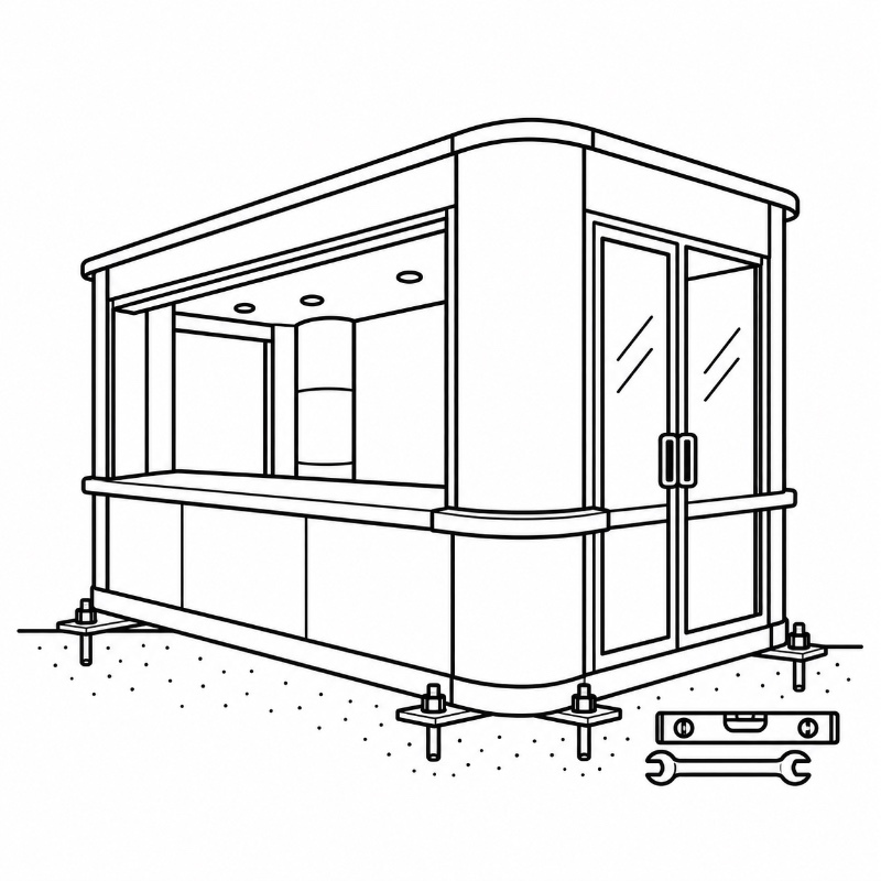 Custom Outdoor Service Booth Enclosure Site Installation