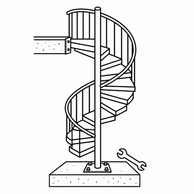 Spiral Staircase Site Installation