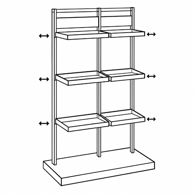 Metal Clothing Display Rack Display Configuration