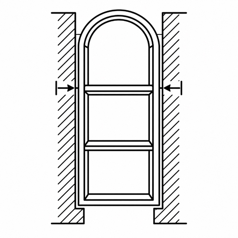 Wall Niche with Warm LED Wall Opening Fit